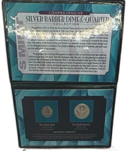 Silver Barber Dime And Quarter �T���t�����V�X�R������ 1892-1916 �F��Z�b�g-