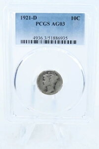 1921-D PCGS AG03 �}�[�L�����[�_�C�� �r�W�l�X�X�g���C�N 10�Z���g