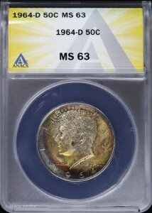 1964�N D 50�Z���g �P�l�f�B �n�[�t�h�� ANACS MS 63 | �J���[�g�[�j���O ������ UNC