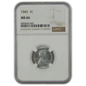 1943�N �����J�[�� �E�B�[�g�Z���g MS 66 NGC �X�`�[���y�j�[ ������ SKU:I22629
