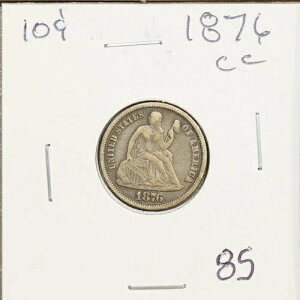 1876�N CC Liberty Seated Dime 10c �J�[�\���V�e�B *�f�G�ȃI���W�i���T�[�t�F�X *-