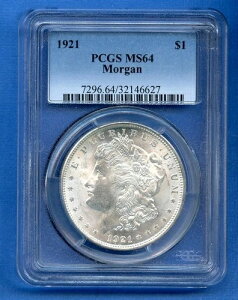 1921 P PCGS MS64 �����K���E�_���[ 1�h�� �č������� ��� 1921-P MS-64 �u���X�g�z���C�g