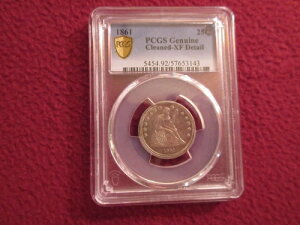 1861�N ���Ȏ��R�̏��_�� 25�Z���g PCGS �S�[���h�V�[���h XF �ڍ�