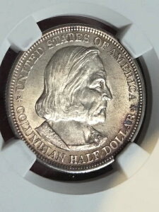 1893�N 50�Z���g �R�����r�A�� �n�[�t MS62 NGC �g�[��