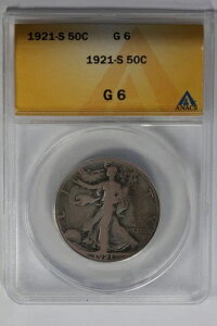 1921-S .50 ANACS G6 �E�H�[�L���O�E���o�e�B�A���f�B�E���o�e�B�E�n�[�t