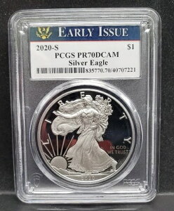 2020�N S�v���[�t �A�����J���V���o�[�C�[�O�� PCGS PR70 DCAM �������s���x��