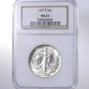 1941-S �E�H�[�L���O ���o�e�B 50C NGC�F�� MS63