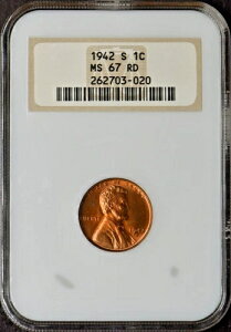 1942-S �����J�[�� �E�B�[�g �Z���g - NGC MS67 RD - Gen 5 �I�[���h �t�@�b�e�B �z���_�[ - ?COINGIANTS?