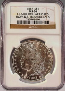 1887�N 1�h�� �����K����� NGC MS64 �I���C�T�E�h���E�z�[�h