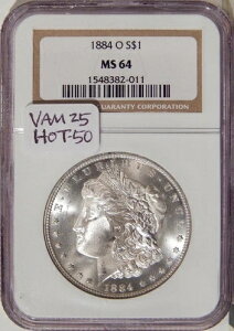 1884-O $1 NGC MS 64 VAM-25 ~ HOT-50 �V���o�[ �����K�� �h�� MPD �o���G�e�B