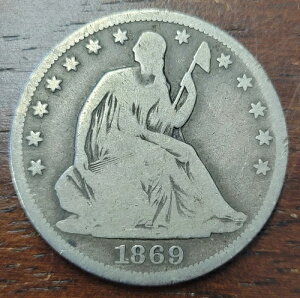1869 �N�^�̕č��R�C�� 50 �Z���g�d�݁A1835 �N�^�̋��� 10 �Z���g�d�݂̃Z�b�g�B+5 �f�B�X�N���b�v �� ���Q�ƁB
