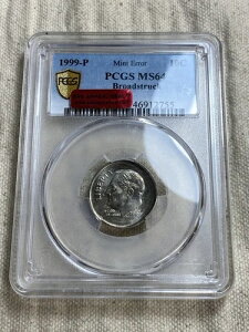 1999-P 10�Z���g ���[�Y�x���g �_�C�� PCGS �u���[�h�X�g���b�N �~���g �G���[ �A�C �A�s�[�� MS64 �g�D���[�r���[