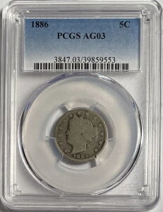 1886�N ���o�e�B�j�b�P�� PCGS AG03 - �L�[���t !!-