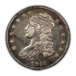 1834�N 50�Z���g �L���b�v�h�o�X�g �V���o�[�n�[�t�_���[ - �[���ΐ� - XF - SKU-H3453