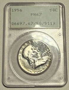 1956�N �t�����N���� �n�[�t�_���[ �v���[�t PCGS PF67 ���g���[ �Z�~�J���I