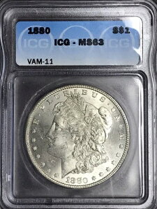 1880 P MS63 VAM 11 �_�u��880�A8/7�z�b�g50 �i�C�X�X�g���C�N�����X�^�[ ���[�K���V���o�[