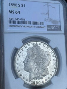 1880�N S �����K����� $1 NGC MS 64 �f���炵������ �N���[���f�o�C�X NBTB 65+