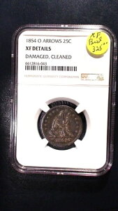 1854 O ARROWS 25 �Z���g NGC EXTRA FINE 25C �R�C���A�̔����i�ݒ�!