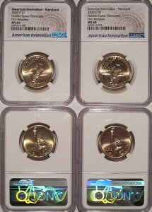 2020 P & D Innovation Dollar $1�Z�b�g MD�n�b�u���]���� NGC MS66 �����J