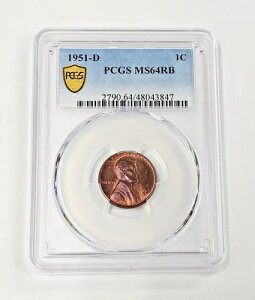 1951�N- �f���o�[ �����J�[�� �E�B�[�g �Z���g PCGS �O���[�h ������ MS64RB