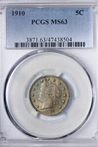 BU 1910 ���o�e�B V �j�b�P�� PCGS MS63 ���͓I�ȐF�� KCMX