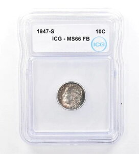 1947-S ���[�Y�x���g �_�C�� MS66 FB ICG ���������F *1571