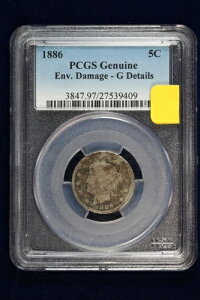 1886�N ���o�e�B�j�b�P�� PCGS �������_���[�W - G �ڍ� 4OFY