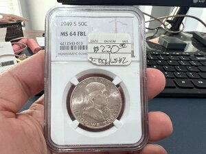 1949-S 50c �t�����N���� NGC MS64 FBL (AEJ)