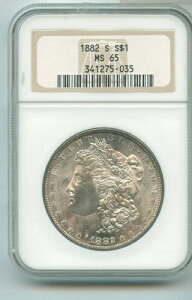 1882�N S ���[�K�� 1�h�� NGC MS65 ��� - RK519