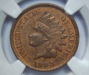 1908�N�C���f�B�A���w�b�h�Z���g-NGC MS63RB-MPD + RPD Snow -16 - �{���̃X�^���i�[ + �J���[ +-
