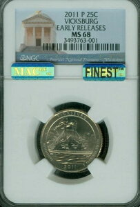 2011 P ���B�b�N�X�o�[�O �N�H�[�^�[ NGC MS68 PQ ER MAC FINEST MAC �X�|�b�g���X *