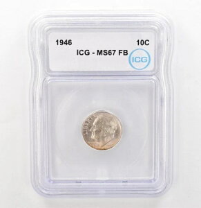 1946�N ���[�Y�x���g �_�C�� MS67 FB ICG �������g�[�� ���o�[�X *3922