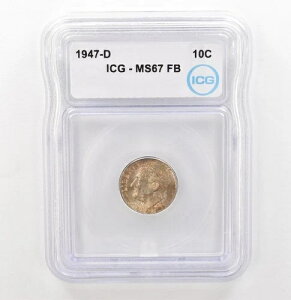 1947-D ���[�Y�x���g �_�C�� MS67 FB ICG ���������F *3915