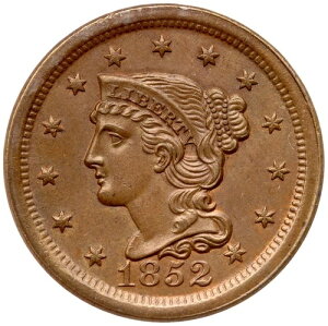 1852 N-20 R-4 ANACS AU 58 �ڍ� �҂ݍ��݃w�A ���[�W�Z���g�R�C�� 1�Z���g