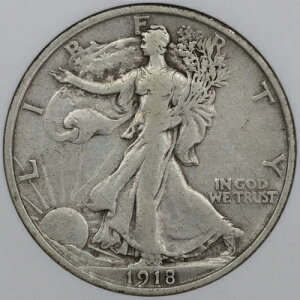 1918-D 50�Z���g�E�H�[�L���O���o�e�B�n�[�t�_���[ - ANACS VF 30
