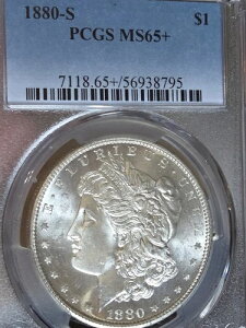 1880 S $1 �����K�� �_���[ PCGS MS65+