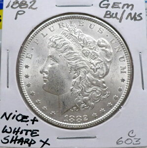 1882-P 1�h�� �����K����݁A�W�F�� BU/MS�ANICE+�AWHITE+�ASHARP X C603