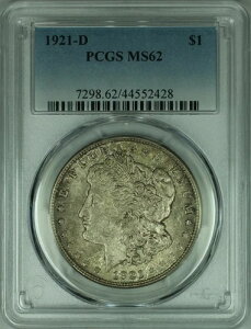 1921�N-D ���[�K���V���o�[�h�� �R�C�� $1 PCGS MS-62 �g�[�j���O�t�� (28C) -