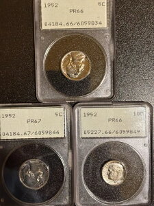 1952pcgs ���g���[�Y �v���[�t 67 �j�b�P���� 66 �j�b�P���A������ 1 �v���[�t 66 �_�C�� ����O���[�f�B���O�C�x���g