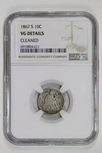 1867-S ���R�̏��_�� 10�Z���g�d�� NGC VG �ڍ�