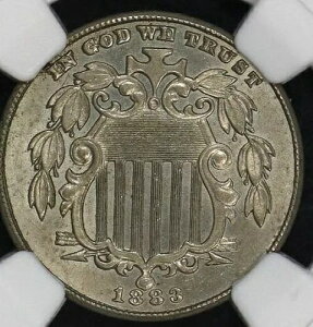 1883�N �V�[���h�j�b�P�� NGC MS 63 ���ɖ����̂����I���ł����A��������Ƒł���Ă���A���ː�������܂��B