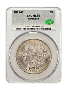 1883�N OS $1 ���[�K���V���o�[ �h�� MS65 CAC �E�B�b�^�[�u���b�N �`�����h���[ �T�C�� J27-
