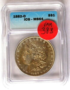 1882O ICG MS64 VAM38B Dbld 82 Clshd Obv G First t t D Rev M D B N & Star Kimpton