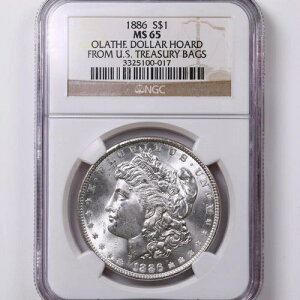 1886�N �����K�� $1 NGC�F�� MS65 �I���C�T �h���z�[�h �č��ȃo�b�O���� -