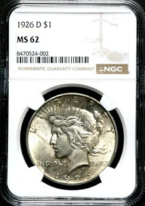 1926-D �s�[�X�V���o�[ 1�h�� - NGC MS 62 CC749
