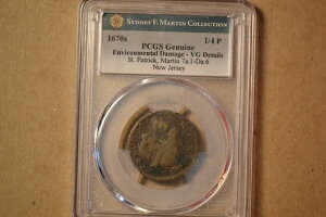 (1652-1674) �Z���g�E�p�g���b�N�E�t�@�[�V���O - PCGS VG �ڍׁBMartin 7a.1-Da.6. R7�B