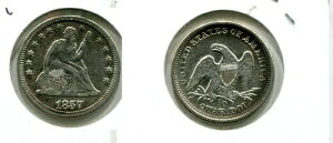 1857�N ���R�̏��_���� ��� �N�H�[�^�[�^�C�v �R�C�� AU CL 5166M