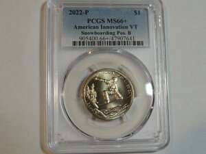 2022 P B Vermont Innovation Dollar �X�m�[�{�[�h PCGS MS66+ POP 1-only 2 upper-