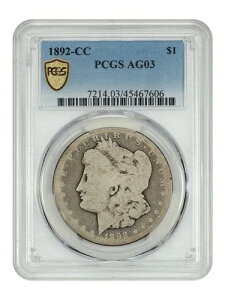 1892-CC $1 PCGS AG03 - �����K���E�_���[ - �l�C�A�󏭂ȃJ�[�\���V�e�B�E�����K��
