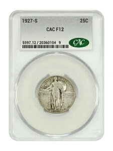 1927-S 25C CACG Fine 12 - �X�^���f�B���O���o�e�B�N�H�[�^�[ - �L�[�f�[�g